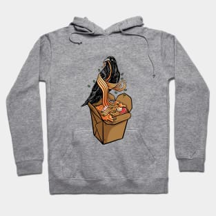 Amazing crow eating delicious ramen box Hoodie